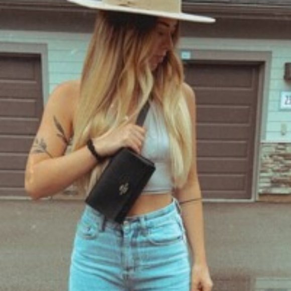 Boho Khaki Plunging Neck Halter Crop Top - Picture 7 of 8